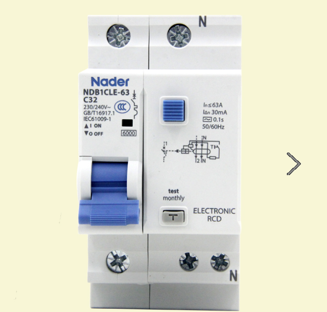 High Quality  Professional Manufacturer Miniature Electrical Equipment Nader Circuit Breaker NDB1CLE-C63 MCB MCCB  Breaker