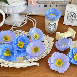 Fleur artificielle de pavot Yasunobu en soie, accessoire de décoration de mariage, pince à cheveux, accessoire de photographie en extérieur, décoration intérieure - Product Image 4
