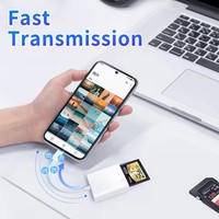 Hub Type C 3 en 1 avec lecteur de carte mémoire SD TF, adaptateurs de cartes SIM, convertisseur USB C OTG pour MacBook, ordinateur portable Samsung, Xiaomi