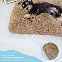 Coussin pour chien, canapé pour animaux de compagnie, lavable, en peluche, lit chaud pour chien, tapis antidérapant pour chat, lit moelleux et confortable pour l'hiver, tapis de couchage confortable pour animaux de compagnie