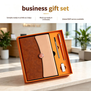 Set de Regalo Corporativo de Lujo en Oferta: Libreta, Memoria USB y Bolígrafo con Logotipo Personalizado en Relieve, Diseño Minimalista - Product Image 2