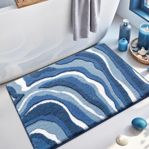 Alfombra de suelo TEMU Ocean Imitation Cashmere, alfombra de baño, manta para dormitorio, alfombra absorbente para el baño, etiquetado para dropshipping - Product Image 4