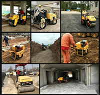 Compacteur vibrant portatif à double tambour pour asphalte et sol, idéal pour la réparation routière, de bonne qualité