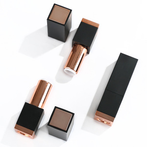 Elegante Tubo Magnético Cuadrado para Lápiz Labial, Material ABS Negro Mate, 7.6cm X 2.1cm, Cierre Automático, Envase Cosmético - Product Image 4