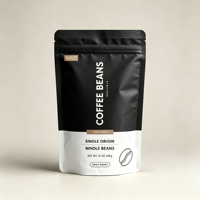 Sachet refermable en aluminium Mylar résistant à la chaleur pour grains de café premium, fraîchement torréfiés, riches en saveur