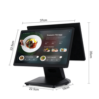 Système de point de vente pour restaurant MatsudaPOS Food Truck POS ST8500, écran tactile double 15,6 pouces, étanche, en aluminium, système Windows POS
