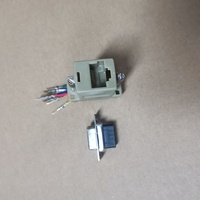 Prise série mâle et femelle DB9 RS232 à 9 trous vers connecteur RJ45 8P8C pièces de télécommunication adaptateur d'ordinateur