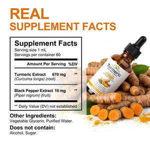 Органические капли куркумы SOLOTREE для приема внутрь, натуральный травяной экстракт куркумы в жидкой форме, добавка под собственной торговой маркой - Product Image 2