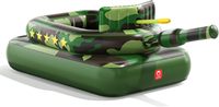 Bouée gonflable en PVC en forme de char avec pistolet à eau pour adultes et enfants, idéale pour jouer dans l'eau