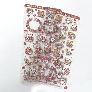 Feuille d'autocollants pailletés à <span class=keywords><strong>effet</strong></span> arc-en-ciel, impression personnalisée, autocollants adhésifs imperméables découpés à la forme, autocollants décoratifs pailletés, sans MOQ - Product Image 1