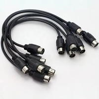 Kabel CCTV Wavelink Mini Din 4/5/6/7/8/9/10Pin Male to Male Serat Optik Din Date 2k/4k/6k/8k