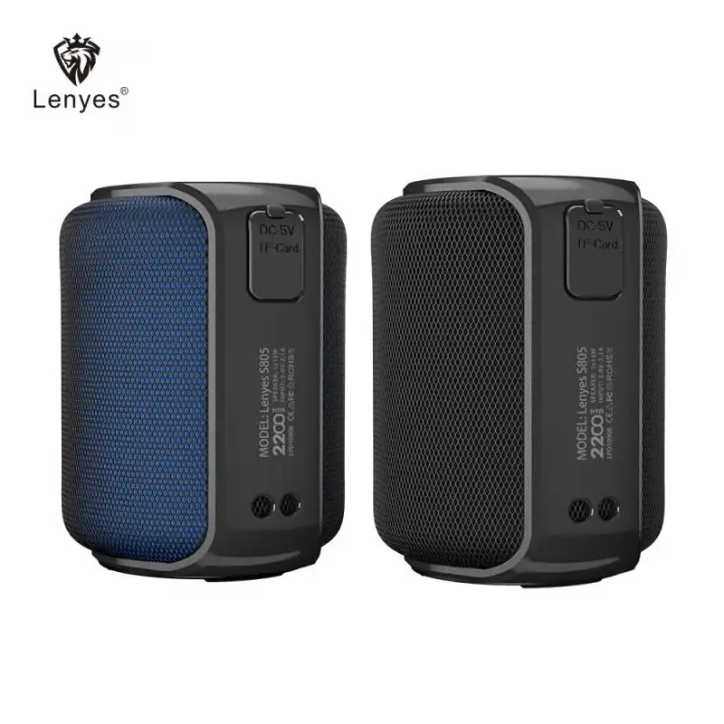 Lenye S805 — Mini haut-parleur portable sans fil, avec audio, étanche IPX6, étanche, caisson de basses, surround à 360 degrés
