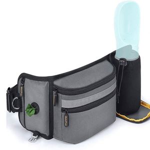 Outdoors Latest Hands Free Dual <b>Padded</b> Dog Leash Zipper Pouch Pet Training Bag Walking <b>Running</b> Pet Training Food Waist Bag - Product Image 1
