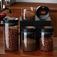 Bocal en verre transparent hermétique en gros, bocal sous vide à pression, stockage alimentaire de cuisine, conteneur pour grains de café.