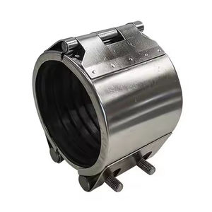 Abrazadera de Reparación de Tuberías de Acero Inoxidable con Conexión de Brida para Riego Agrícola y Construcción, para Tuberías Rota o con Fugas - Product Image 1