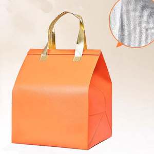 Sac isotherme de livraison de repas à emporter en tissu non tissé, écologique, imperméable, à motif léopard, personnalisable avec logo, vente en gros - Product Image 6