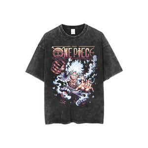 <span class=keywords><strong>T</strong></span>-<span class=keywords><strong>shirt</strong></span> Américain Homme É<span class=keywords><strong>t</strong></span>é Ample Imprimé Manches Courtes Style Streetwear Brodé Anime Vieilli Lavé 240 Grammes - Product Image 5