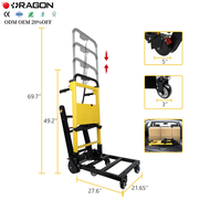 Chariot pliable OEM de 440lb pour le déplacement de meubles à la maison, chariots électriques à quatre roues pour l'escalade et l'escalade