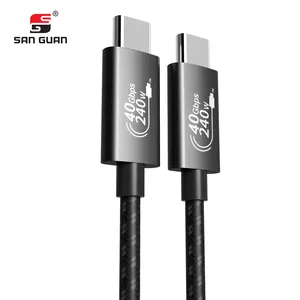 USB4 kablo koaksiyel kablosu desteği PD 3.1 240W ve 40 Gbps 8K 60Hz çözünürlük çıkışı ile uyumlu thunderbolt 4 Apple MacBook için