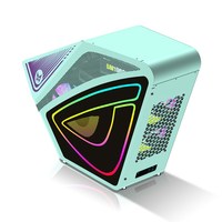 Gaming Internet Cafe E-sports Hotel Desktop Wall-mounted Irregular Case ARGB Colorful Light Panel ATX Full Tower Computer Case