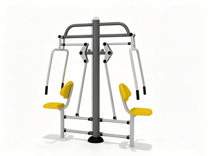 Station de musculation double poste pour exercices de pectoraux et bras, équipement de fitness pour <span class=keywords><strong>parcs</strong></span> publics et extérieurs - Product Image 1