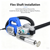 Machine de déjointoiement de carreaux 3ème génération, électrique, qualité industrielle, 220V, moteur à balais 9000 tr/min, auto-aspirant, outils de découpe 1,2 mm