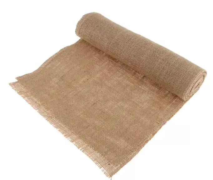 Premium Natural Jute Burlap Fabric With Finished Edges Perfect for Plant Cover And Crafts Decorate