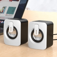 Mini haut-parleur USB A1 original, filaire, volume élevé, double 1200mAh, pour jeux, films, musique