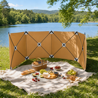 Pare-vent de camping Hub Design à installation rapide, écran d'intimité extérieur à 4 panneaux, grande barrière anti-vent portable, pare-vent de jardin pliable