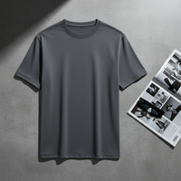 T-shirt unisexe en coton Pima 210g de qualité supérieure, coupe ajustée, col rond, vente en gros, modèle unique pour homme, fabriqué par MAQVOB Factory EU US.