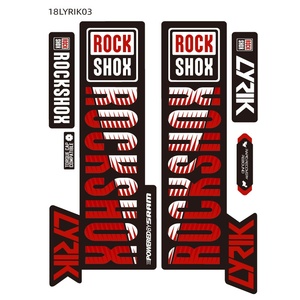热2018巴迪饰品18LYRIK03 LYRIK ROCK-SHOX山地自行车叉聚氯乙烯防水紫外线清漆数码印刷定制贴纸 - Product Image 6