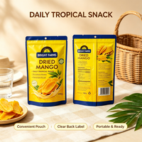 Sachet Doypack Économique pour Snacks de Mangues Séchées, Emballage Alimentaire Refermable avec Fermeture Éclair et Trou de Suspension pour Fruits Secs