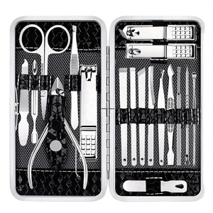 18-Piece Stainless Steel Professional Manicure <b>Pedicure</b> Kit Nail Clippers Nail Care <b>Tools</b> Infant Adult Use Electric Durable - Product Image 3