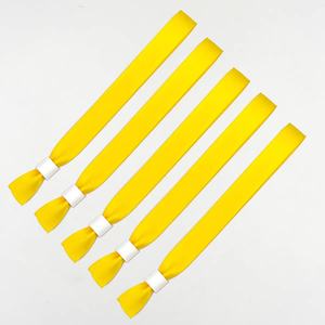 Promotional Fashion Woven Decorative Waterproof Polyester <b>Fabric</b> Multi-Occasion Festival Wristbands 10MM Band Width <b>Silver</b> Gold - Product Image 2