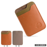 Porte-cartes de crédit en cuir véritable Cuir de vachette Mince Petit portefeuille de créateur Poche avant Portefeuille en cuir de vachette Porte-monnaie pour hommes