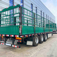 Promotion : Semi-remorque à ridelles pour bétail 60T à trois essieux, avec conception personnalisée