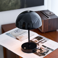 Lampe de table LED rétro de bar à café sans fil à capteur tactile rechargeable Décoration lumineuse de restaurant de luxe personnalisable haut de gamme