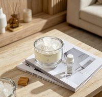 Ensemble diffuseur de pierres de sel de cristal de luxe, sel de l'Himalaya naturel, parfum d'ambiance pour la maison, aromathérapie, cadeau avec huile essentielle