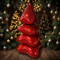 Grand modèle de Noël gonflable en PVC réfléchissant brillant pour la décoration