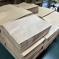 Couleur marron #12 340x180x110mm sac en papier SOS recyclé sans poignée pour emporter