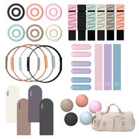 Tapis de yoga, Ensemble d'haltères, Accessoires de Pilates, Bracelets de cheville et de poignet personnalisés, Barre d'haltères, Anneau de résistance, Kit de Pilates en silicone