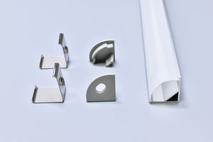 โปรไฟล์อะลูมิเนียม LED คุณภาพสูง ไม่กันน้ำ ขนาด 16*16 มม. 6063-T5 ชุบเงินแบบอะโนไดซ์ มุม 45 องศา สำหรับแถบไฟ LED กว้าง 10 มม. - Product Image 5