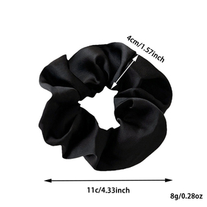 Luxe satijnen scrunchies elastiekjes effen kleur haarband rubberen touw paardenstaart houder mode haaraccessoires groothandel - Product Image 6