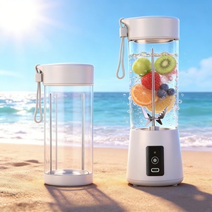 Licuadora Portátil USB-C de 400 ml, Libre de BPA, Apta para Alimentos, Silenciosa, 2 en 1, para Hielo, Uso en Auto, Aire Libre, Gimnasio, Hotel, Funciona con Batería, Duradera - Product Image 6