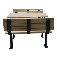 Table de pique-nique et banc en bois commerciaux d'extérieur ensemble de meubles de jardin table à manger aire de jeux extérieure table de café avec chaise