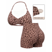 Nouvelles couleurs arrivées, ensemble de 2 pièces sans couture, soutien-gorge de sport court en nylon et élasthanne doux pour femmes, pour le fitness et le yoga