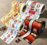 Film d'emballage en rouleau OEM souple en plastique laminé, feuille d'aluminium, BOPP, CPP pour sachets scellés à l'arrière de chips, snacks et biscuits