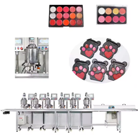 Machine de remplissage à chaud à six couleurs avec valve en céramique et un seul buse, remplisseuse à chaud cosmétique pour rouge à lèvres, baume à lèvres, palette de fards à paupières