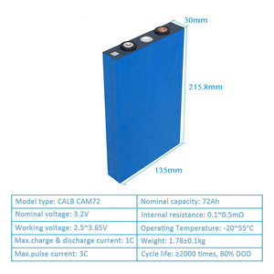 Batterie rechargeable Lifepo4 L135F72 Prismatic Cell CAM72 3.2V CALB 68Ah 70Ah 72Ah <span class=keywords><strong>72</strong></span> Ah neuve, prix - Product Image 3