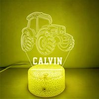 Lampe de nuit LED 3D personnalisée avec nom de joueur de football, 7 couleurs, alimentation par piles ou USB, cadeau personnalisé